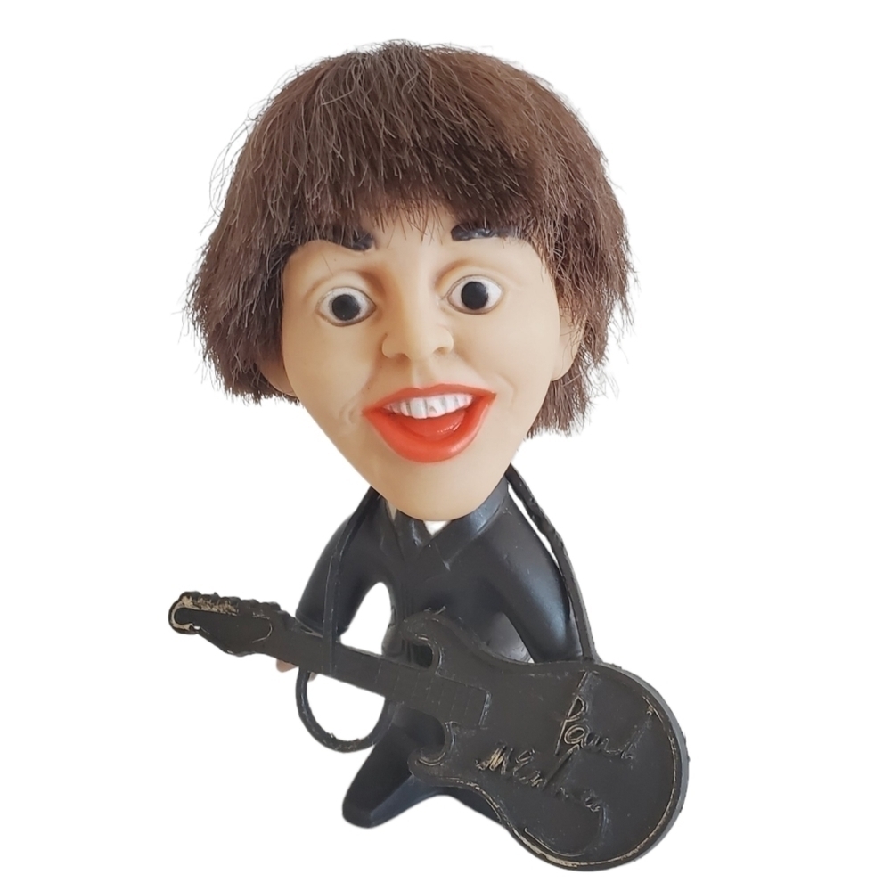 Remco Vintage Paul McCartney Doll Figure with Guitar 1960s Collectible